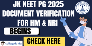 JK NEET PG Counselling 2025: Document Verification Begins for HM & NRI Quota Students @jkbopee.gov.in